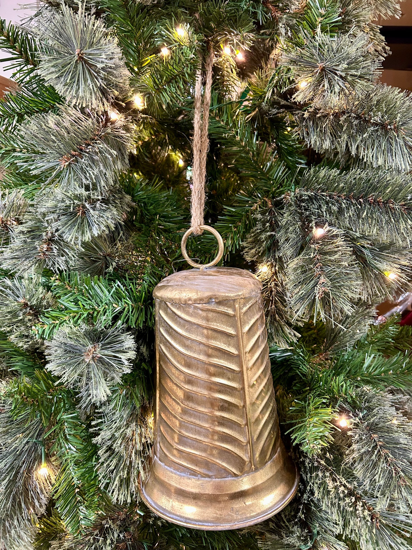 11 Inch Gold Metal Bell Ornament