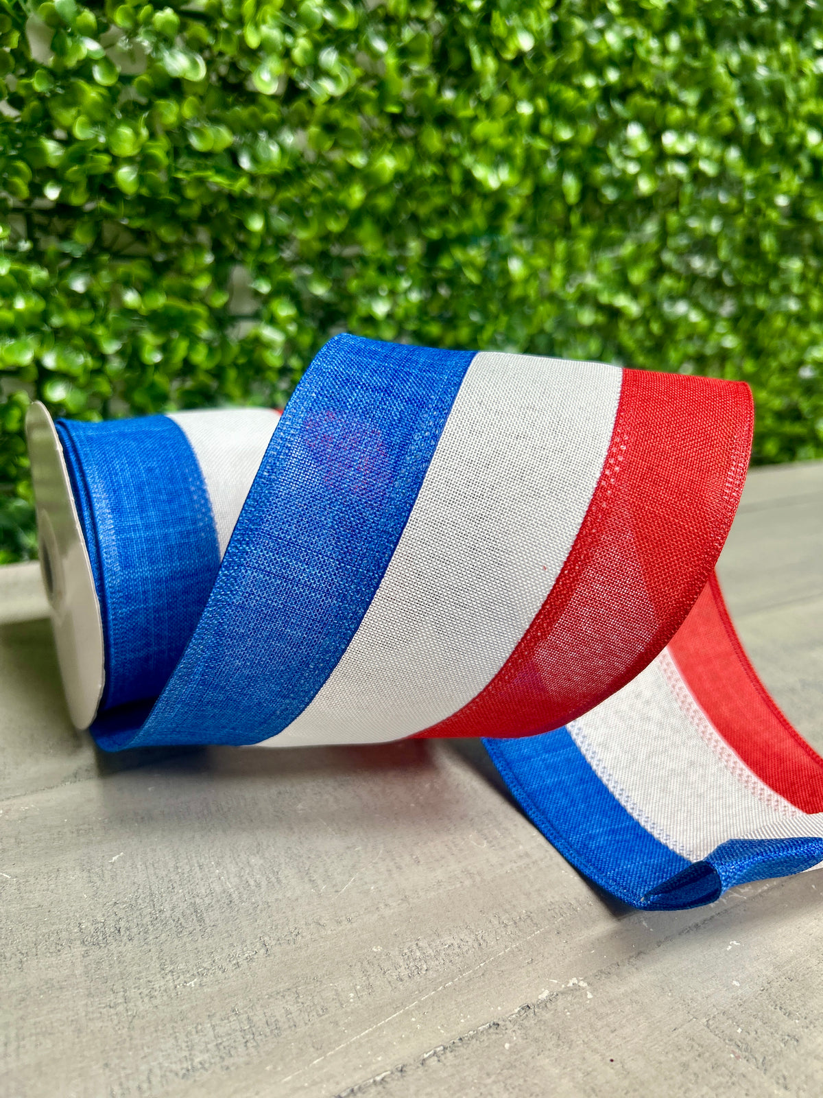 4 Inch By 10 Yard Red White And Blue Royal Burlap Ribbon