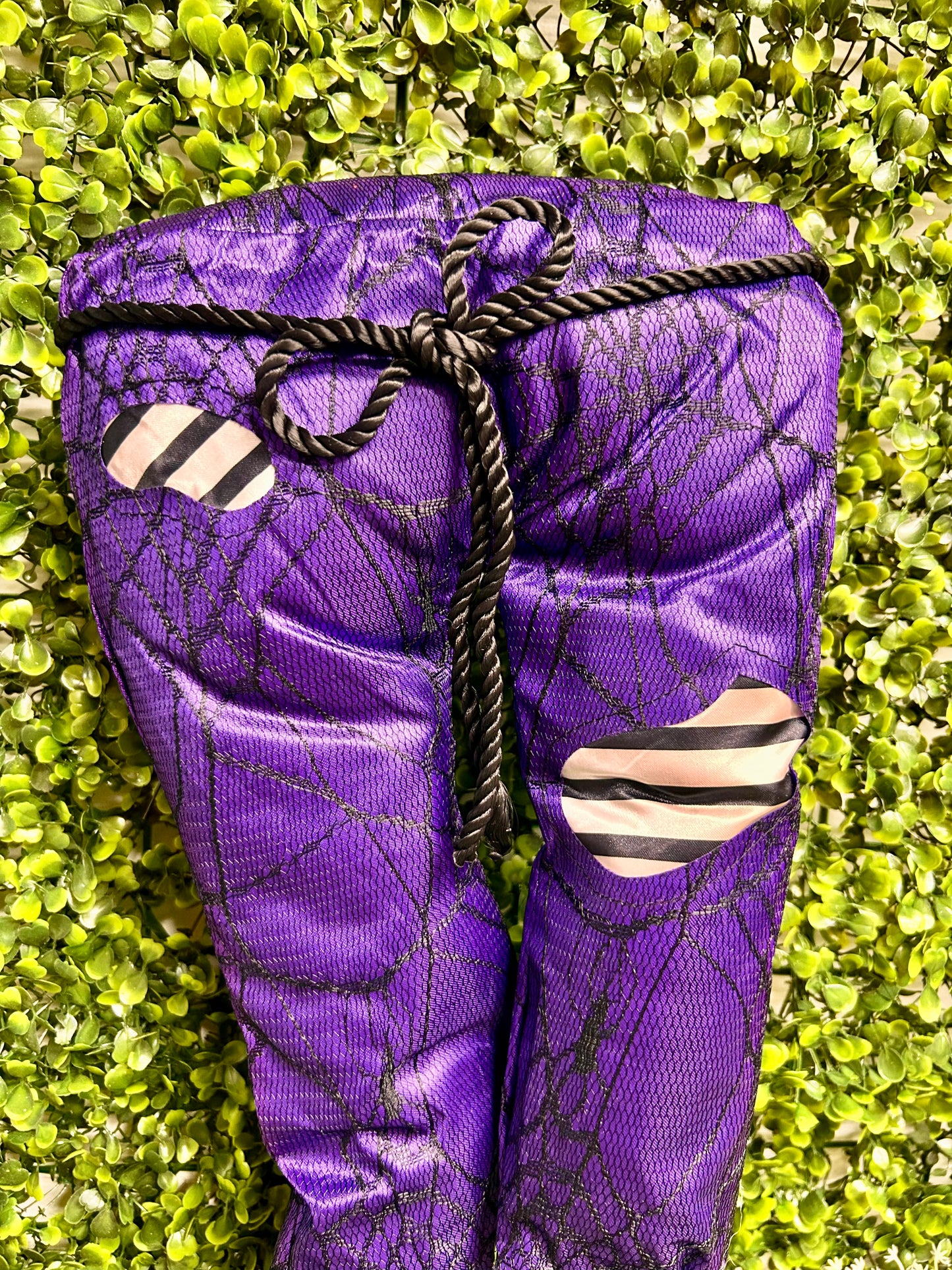 16.5 Inch Purple And Black Frankenstein Legs Decor Kit