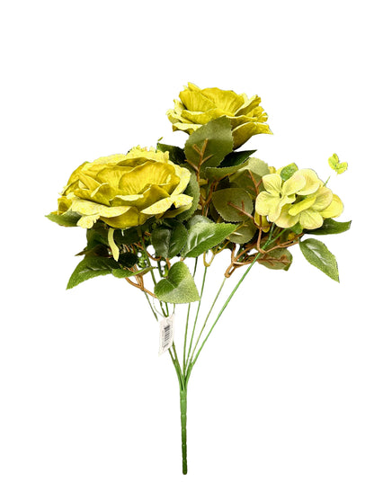 18 Inch Green Rose Hydrangea Bush