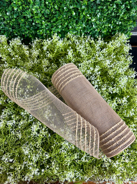 10.25 Inch By 10 Yard Natural Drift Wide Border Mesh