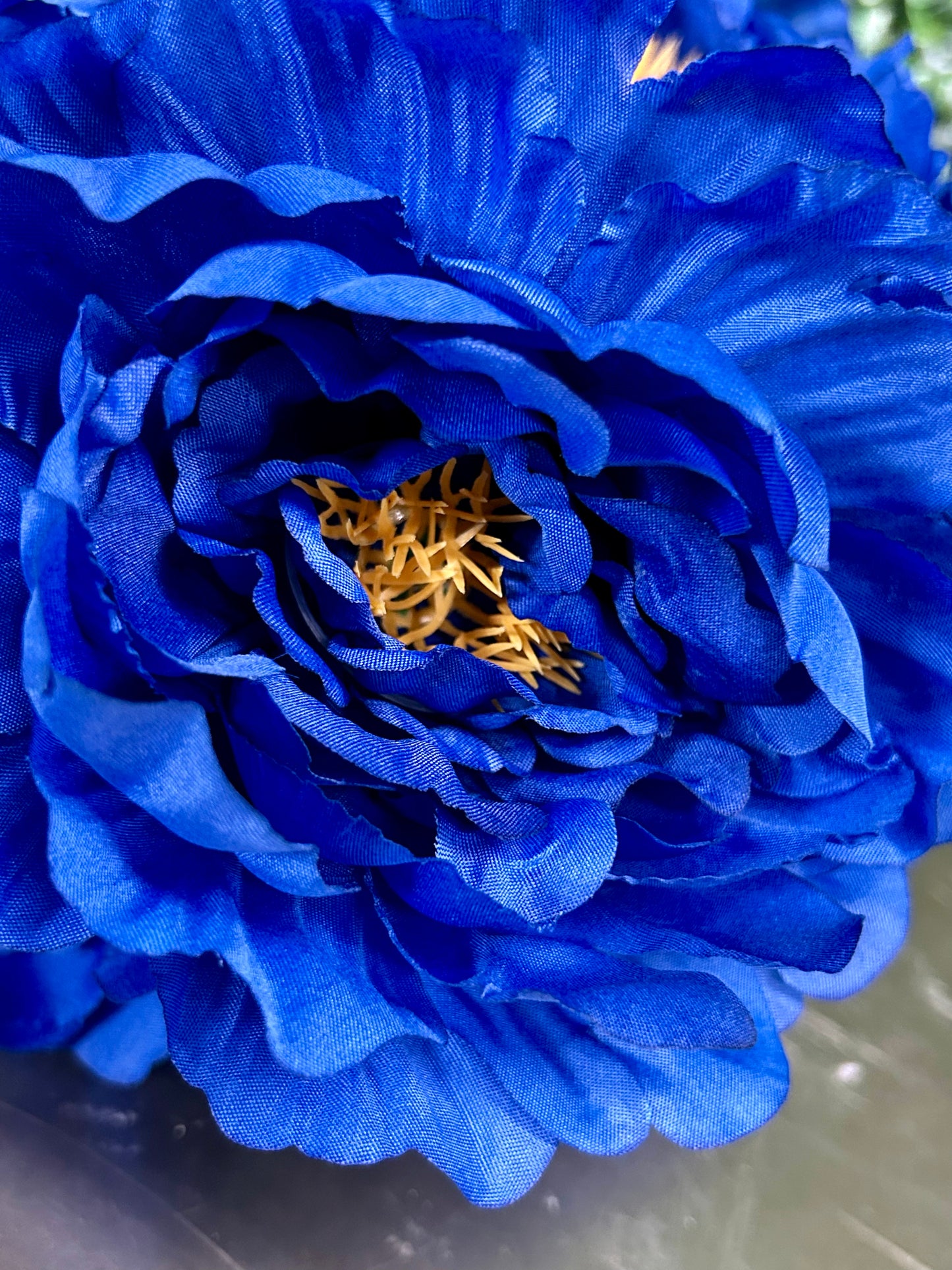 18 Inch Royal Blue Large Peony Bush
