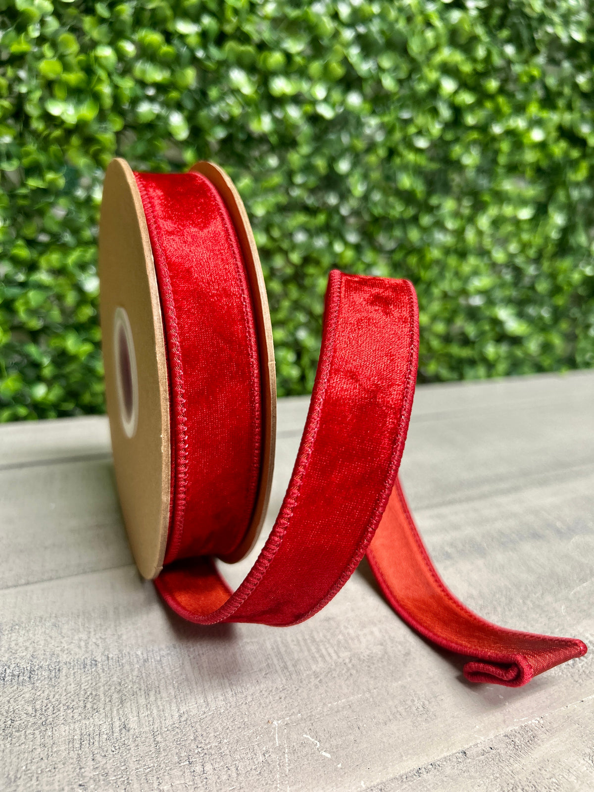 1 Inch By 10 Yard Red Heritage Velvet Ribbon