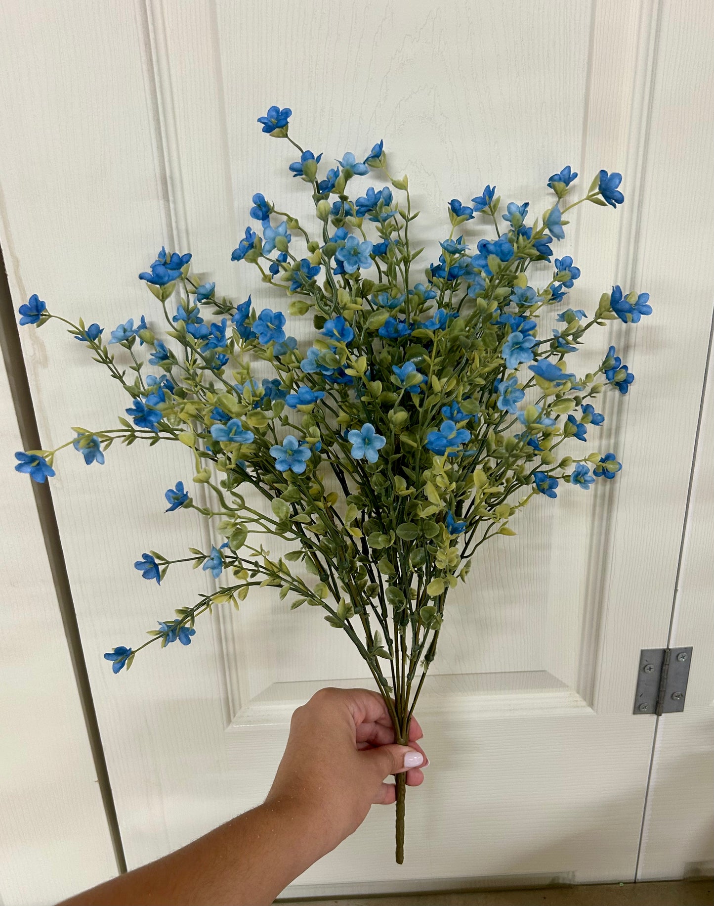 19.5 Inch Blue Wax Flower Bush