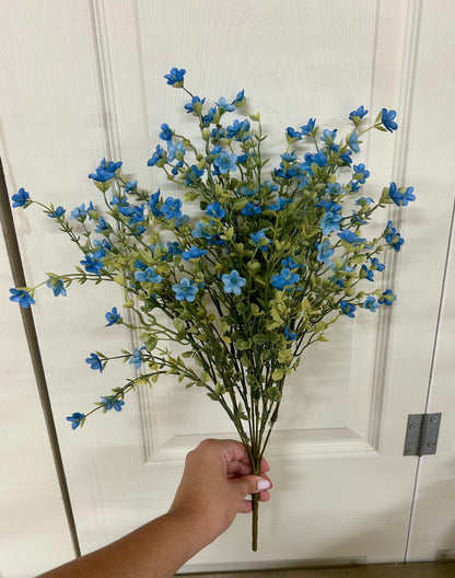 19.5 Inch Blue Wax Flower Bush