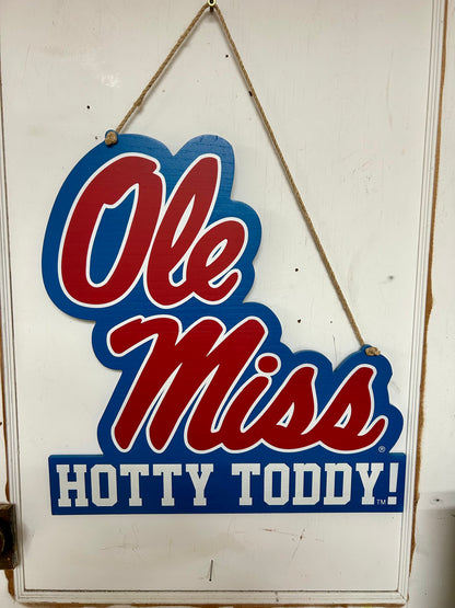 Ole Miss Wood Door Hanger