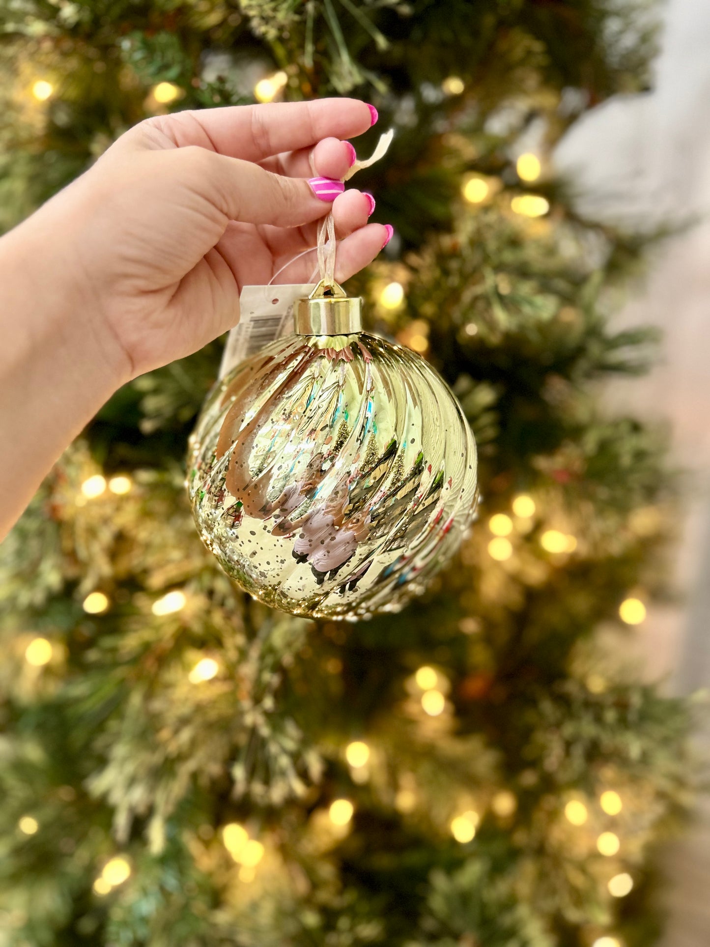 5 Inch Ball Ornament Gold