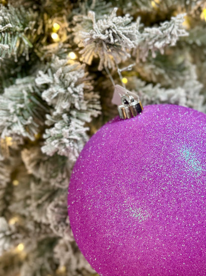 8 Inch Lavender Iridescent Glitter Ornament