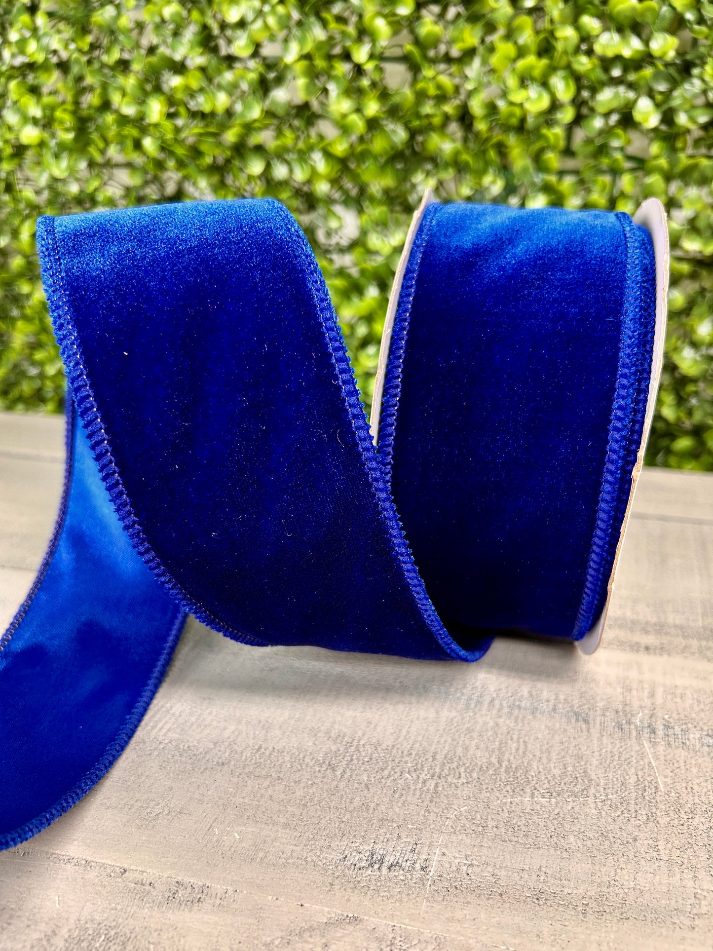 2.5 Inch By 10 Yard Royal Blue Deluxe Velvet With Satin Backing Ribbon