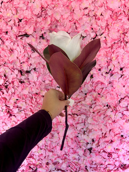 17 Inch White Magnolia Stem