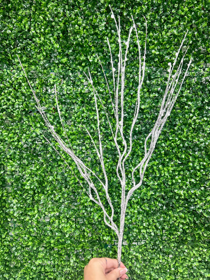 32 Inch Frosted Curly Twig Spray