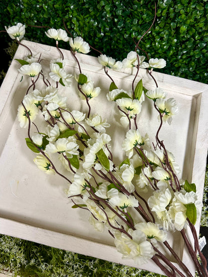 36 Inch Cream Blossom Bush