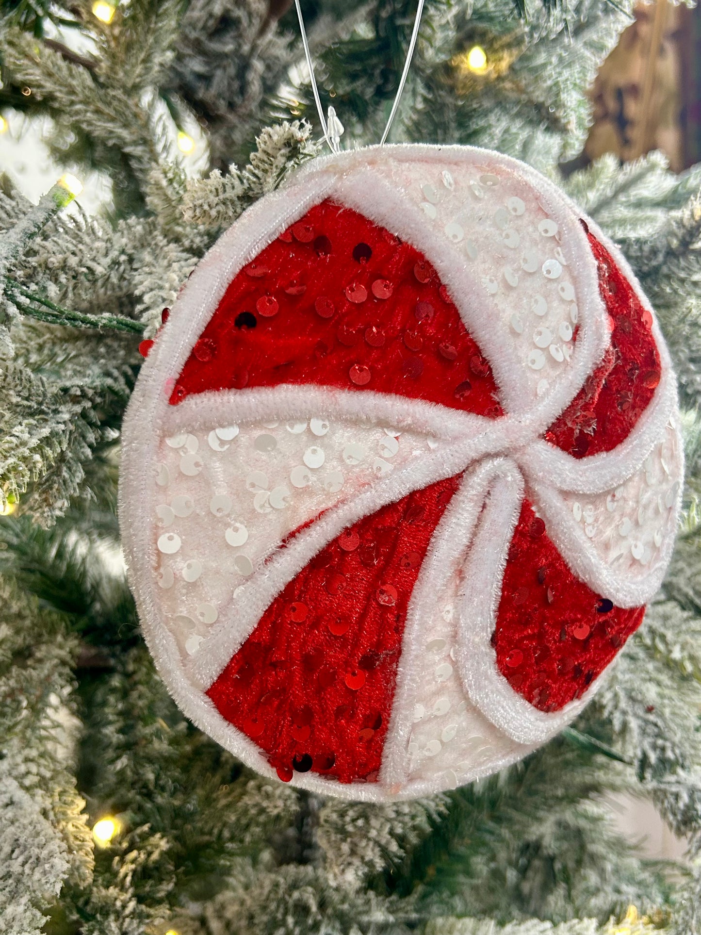 6 Inch Pinwheel Peppermint Lollipop Ornament