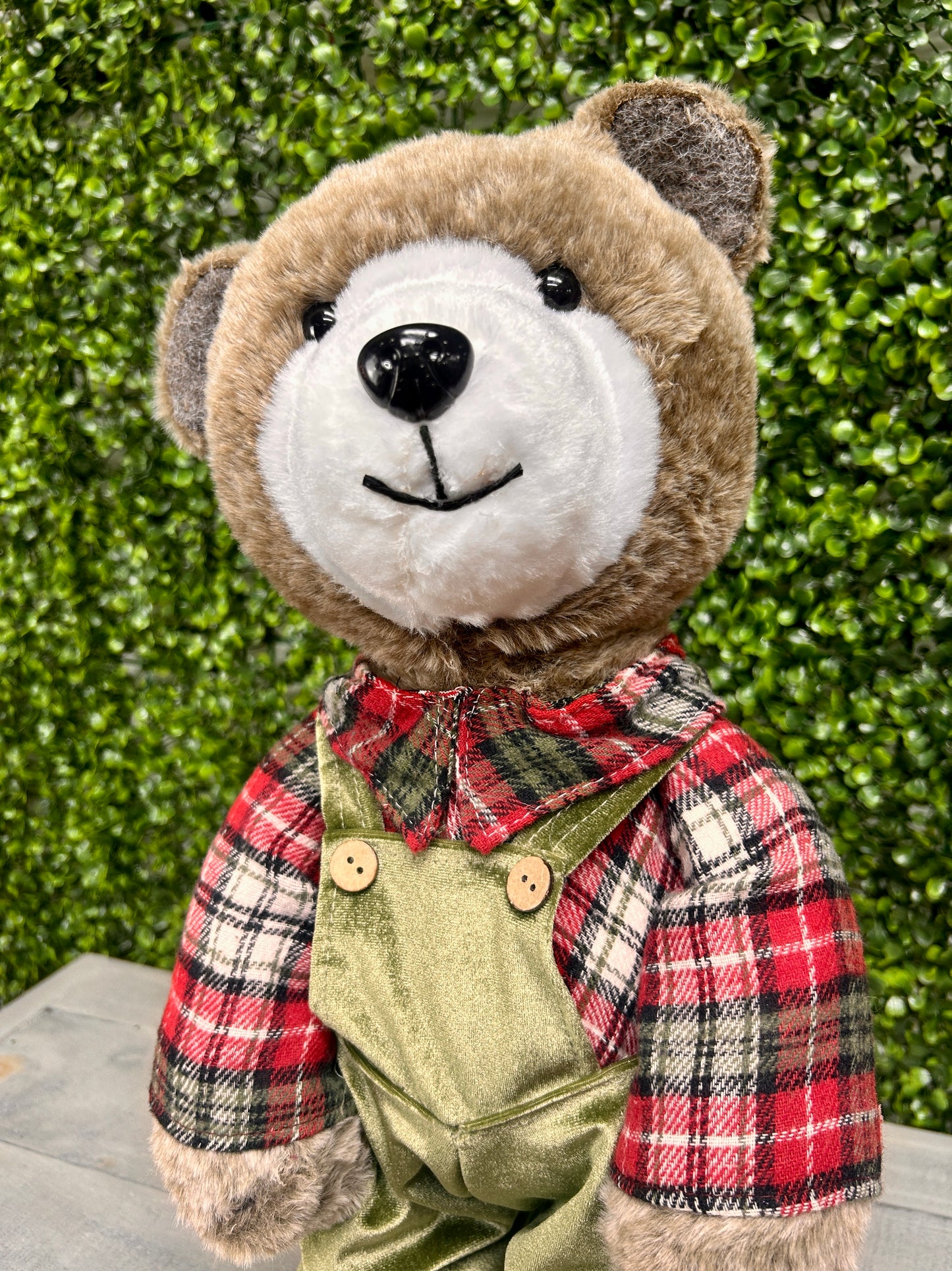 20 Inch Plaid Standing Bear