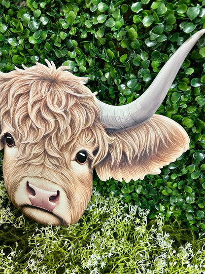 15.5 Inch Highland Cow Sign