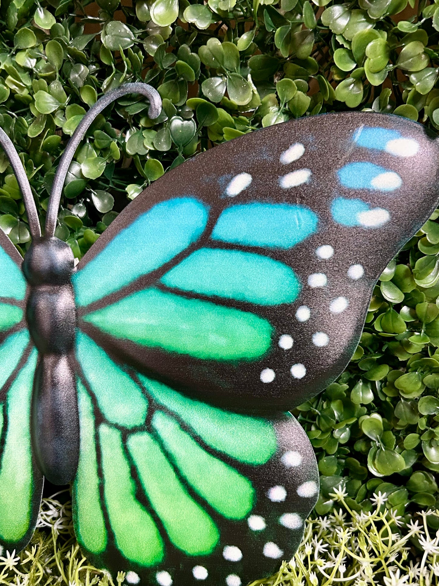 12 Inch Embossed Butterfly Metal Sign