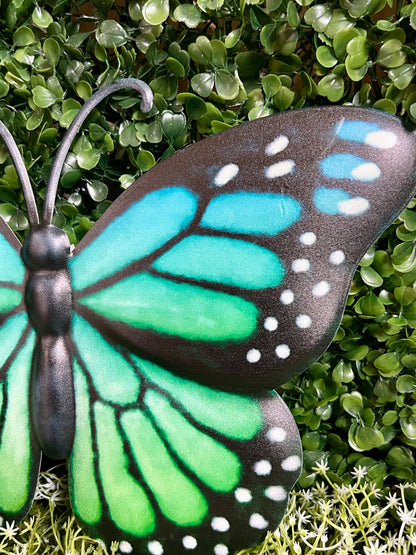 12 Inch Embossed Butterfly Metal Sign