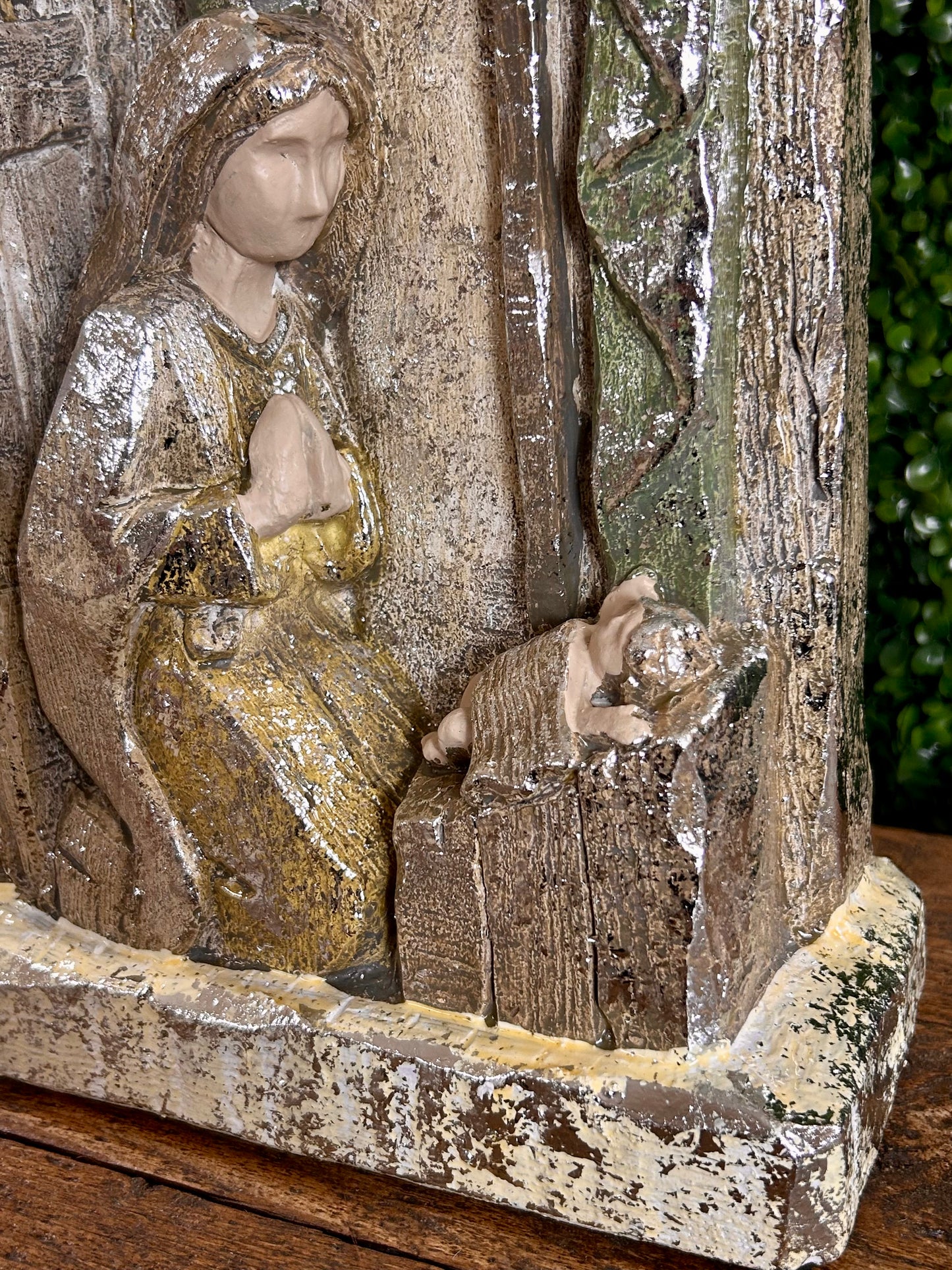 19.5 Inch Paperstone Metallic Holy Family