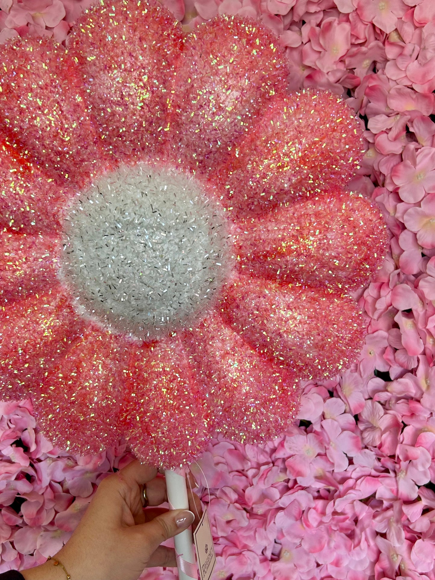 36 Inch Styrofoam Glitter Daisy Stem Three Styles