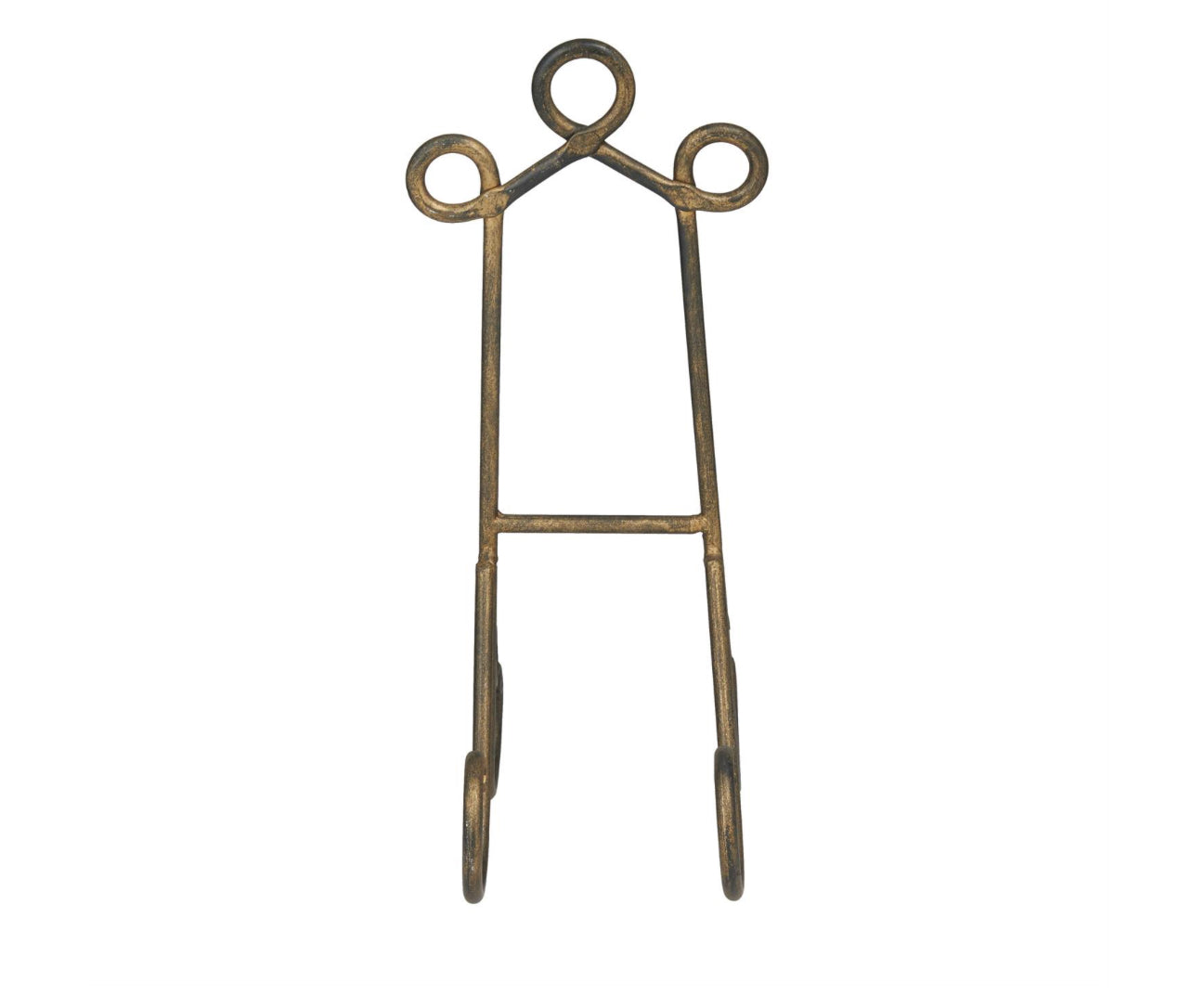 15 Inch Brown Metal Scroll Display Easel