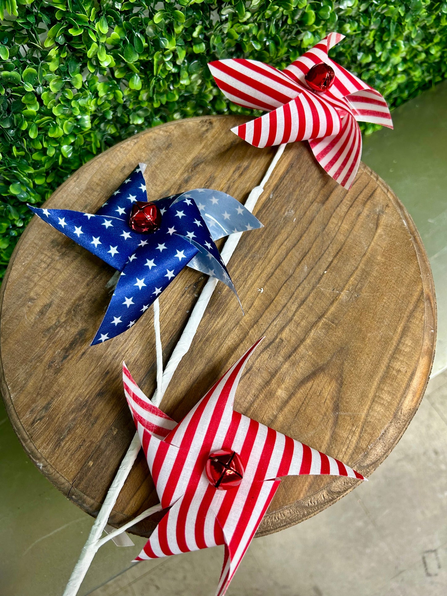 29 Inch Stars And Stripes Pinwheel Spray