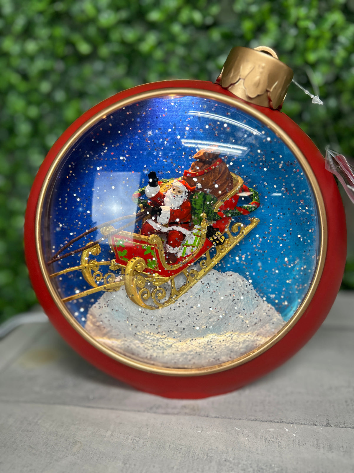 8.5 Inch Musical LED Lighted Spinning Water Globe With Santa Holiday Scene