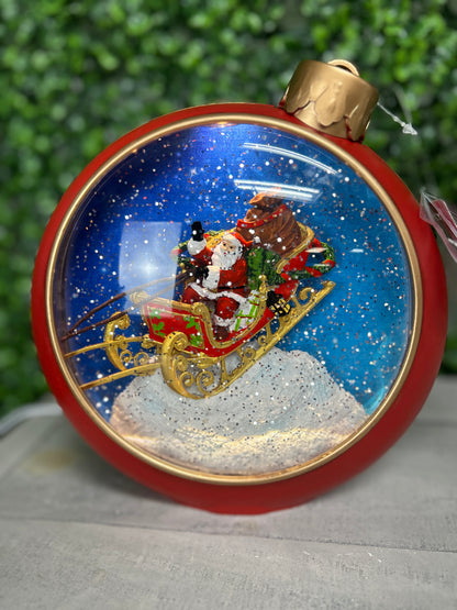 8.5 Inch Musical LED Lighted Spinning Water Globe With Santa Holiday Scene