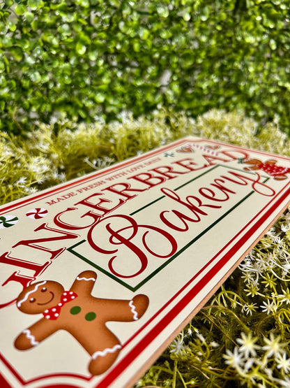 Gingerbread Bakery Wooden Sign