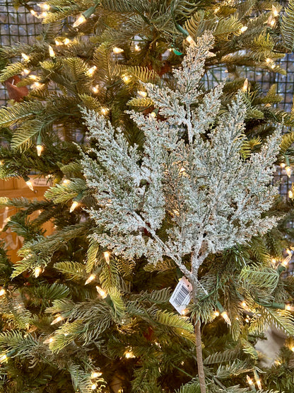 21.5 Inch Snow Cedar Spray