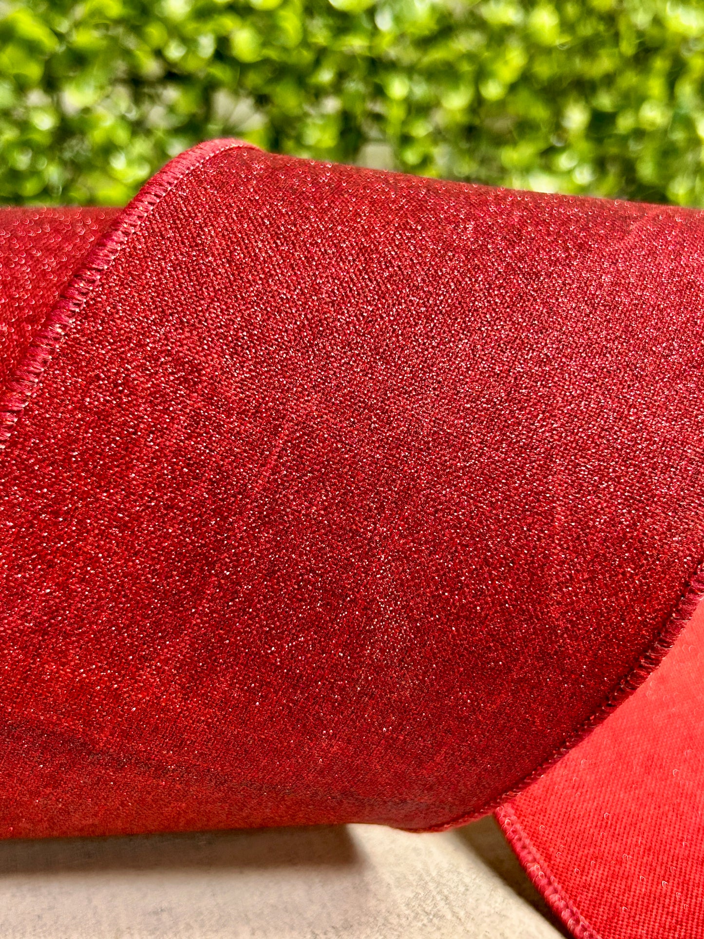 4 Inch By 10 Yard Burgundy Fine Glitter On Royal Ribbon