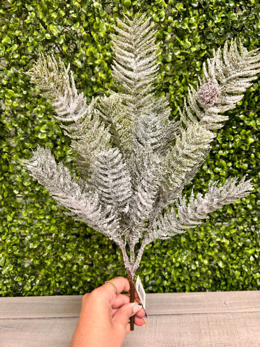 17 Inch Frosted Pine Pick