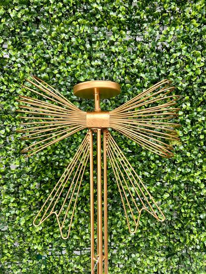 Metal Gold Standing Bow Candle Holder