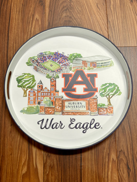 Auburn Landmark Round Tray