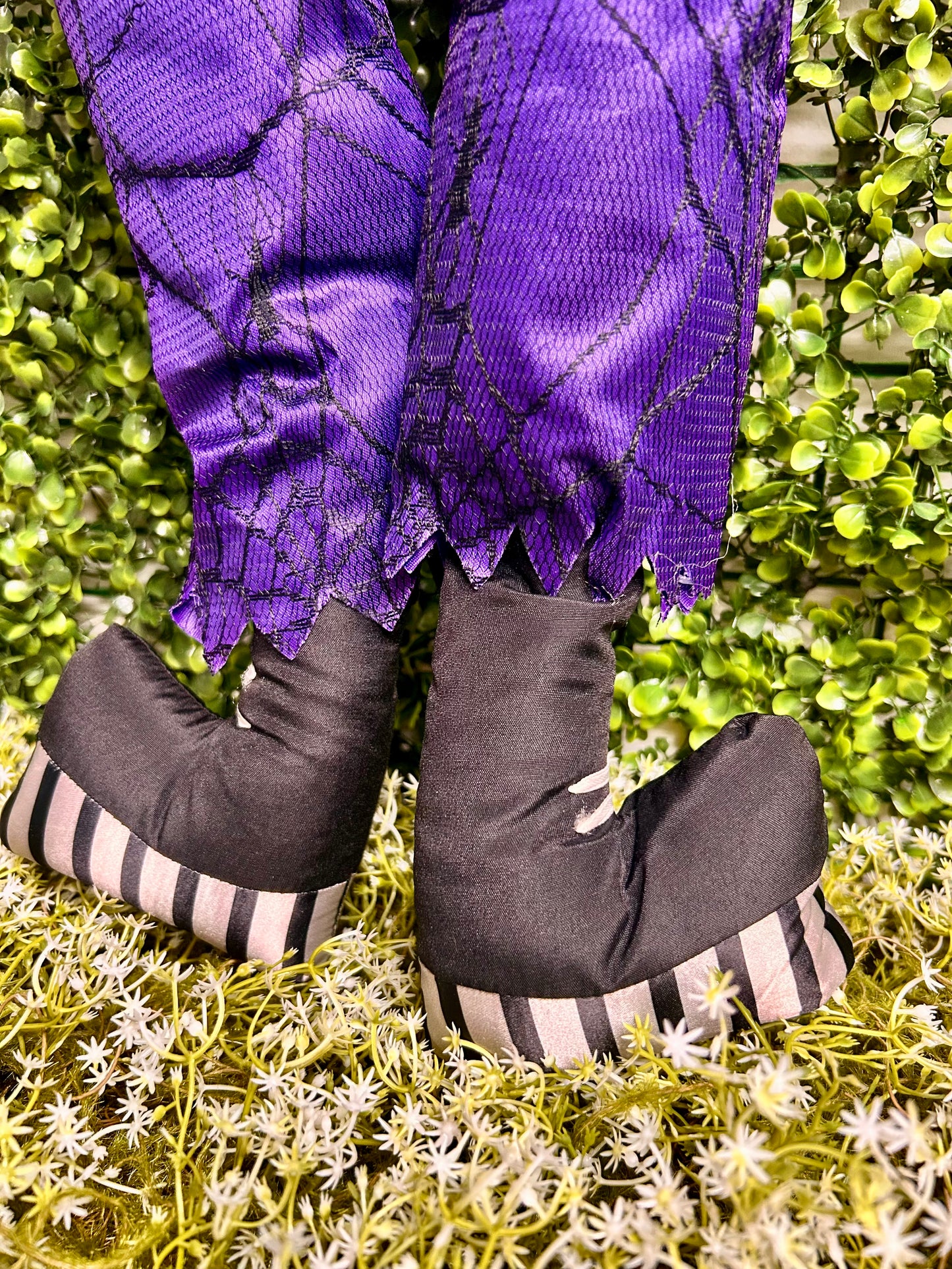 16.5 Inch Purple And Black Frankenstein Legs Decor Kit