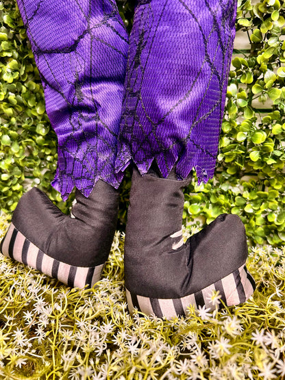 16.5 Inch Purple And Black Frankenstein Legs Decor Kit