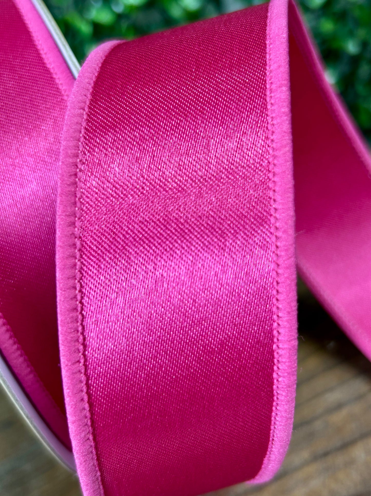 1.5 Inch By 10 Yard Hot Pink Satin Fused Ribbon