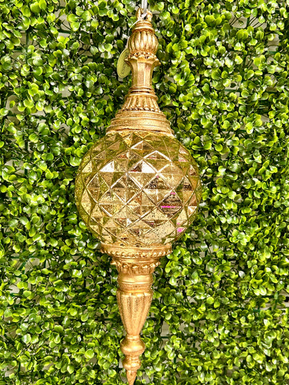 18 Inch Gold Glitter Mercury Finial Ornament