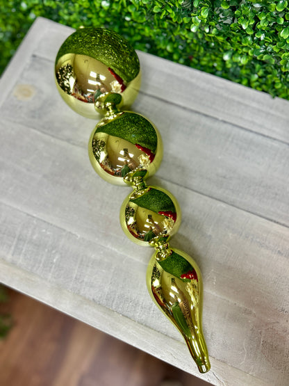 19.5 Inch Green Ball Hanging Finial