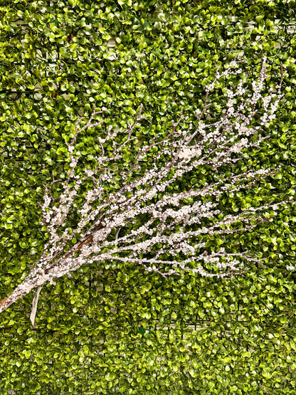 38.5 Inch White And Natural Snow Twig Spray