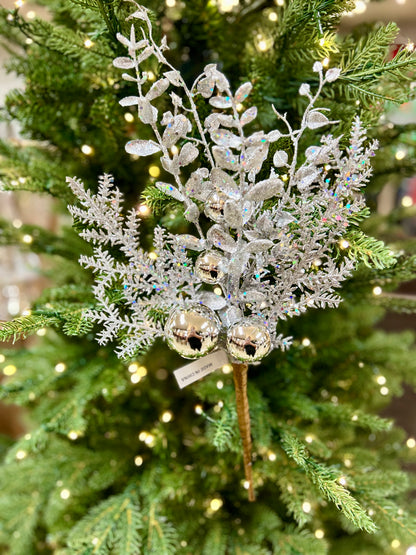 18 Inch Silver Ball Berry Spray