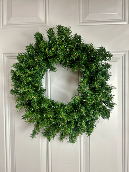 20 Inch Two Tone Green Pine Wreath