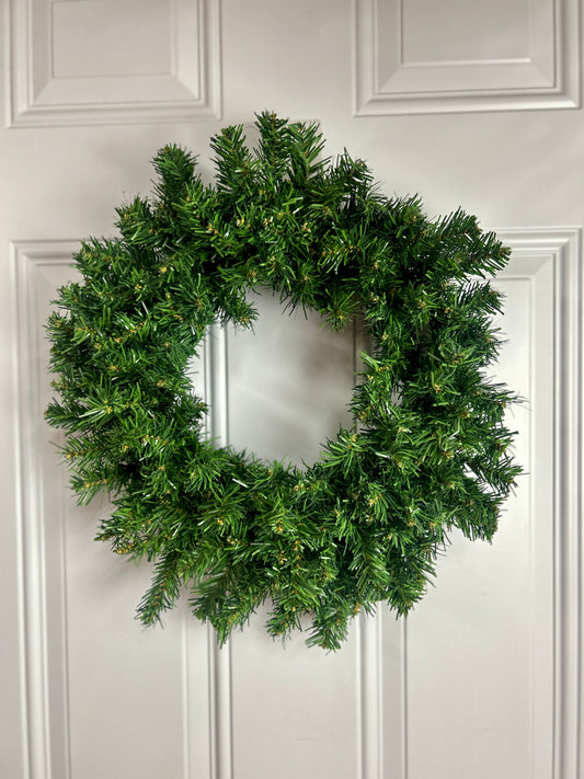 20 Inch Two Tone Green Pine Wreath