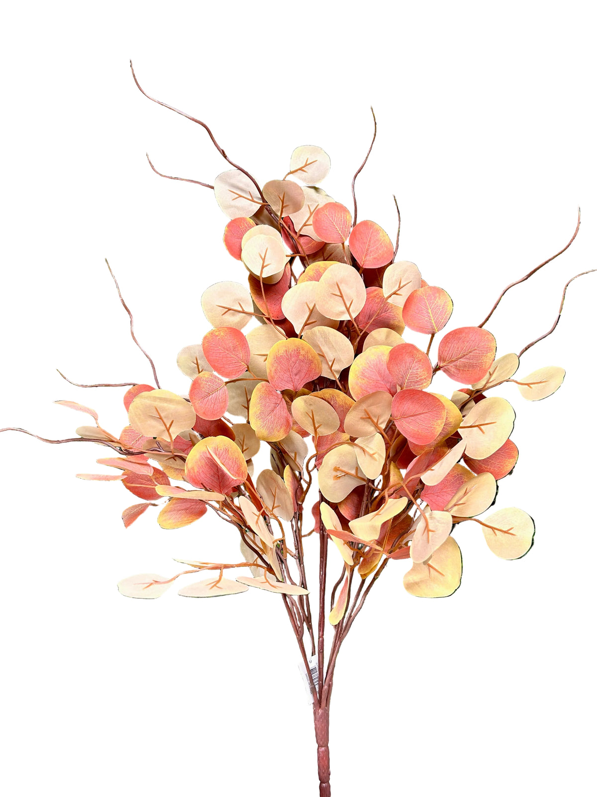 29.5 Inch Orange And Yellow Eucalyptus Leaf Bush