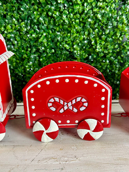 26.1 Inch Metal Holiday Candy Design Train