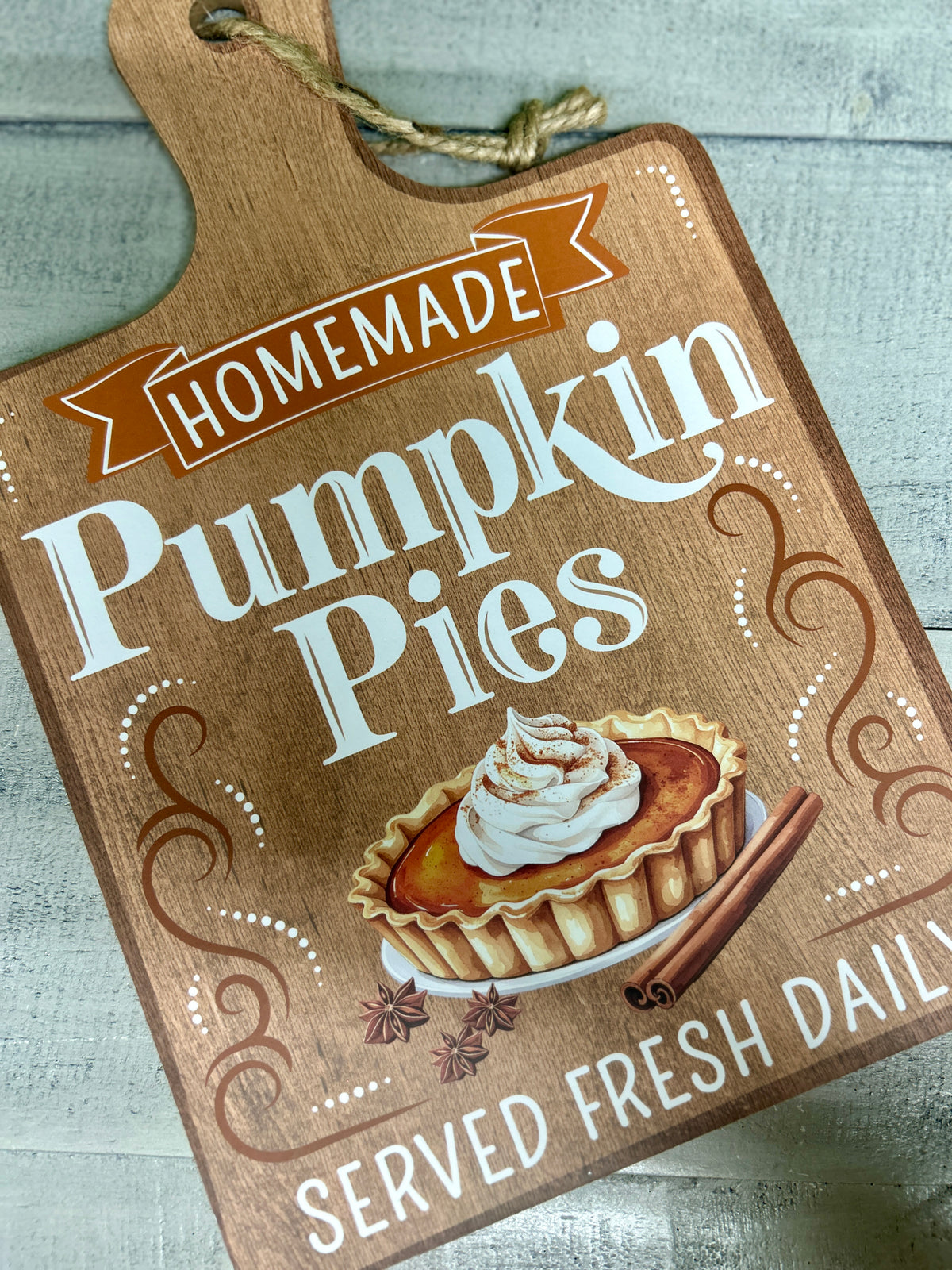 12 Inch Homemade Pumpkin Pies Wood Sign