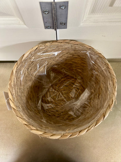 8 Inch Diameter By 6 Inch Height Woven Grass Planter