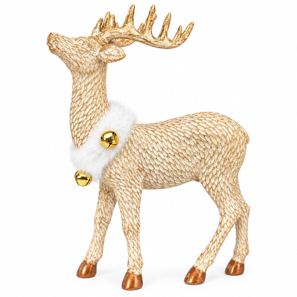 12.5 Inch Ceramic Brown Standing Deer