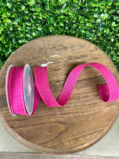 7/8 Inch By 10 Yard Fuchsia Royal Burlap Ribbon