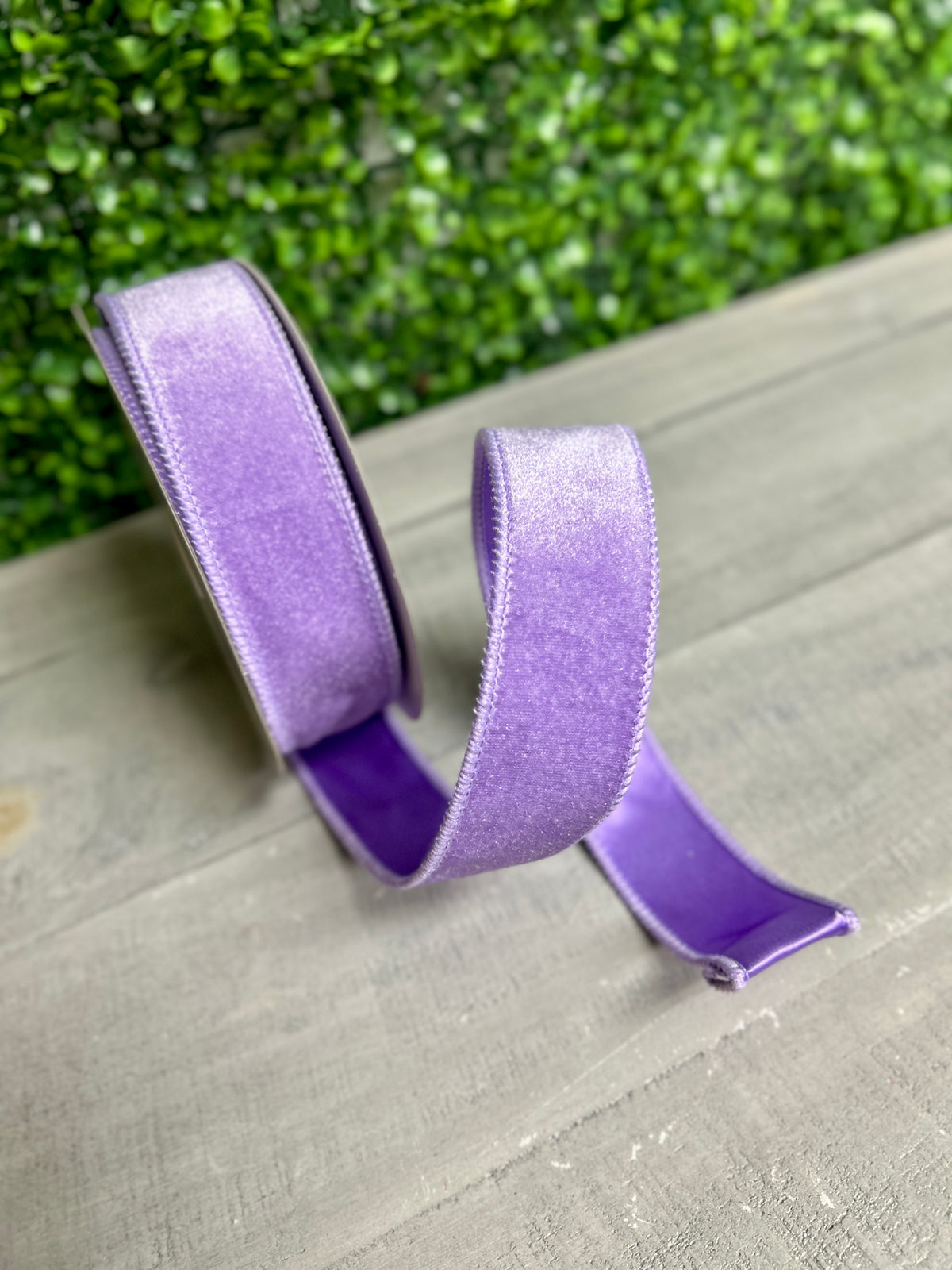 1.5 Inch By 10 Yard Lavender Deluxe Velvet With Satin Backing Ribbon