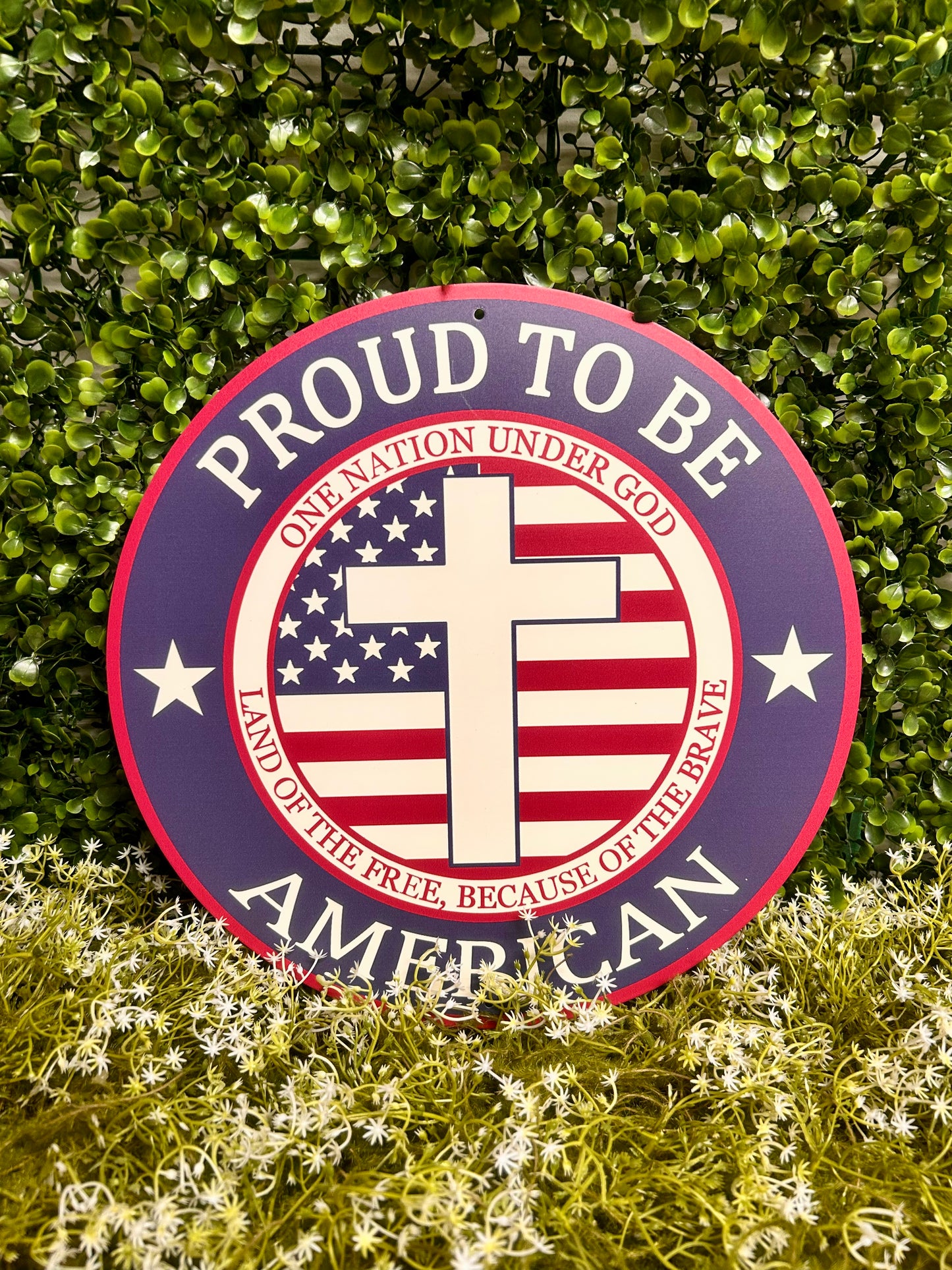 12 Inch Proud To Be American Sign